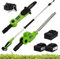 BRAST® Teleskop-Heckenschere und Hochentaster | 2in1 Funktion | 2X 20V 4Ah Akkus + Ladestandsanzeige | stufenlos verstellbar | inkl. Schnellladegerät, gummierter Griff + Schultergurt