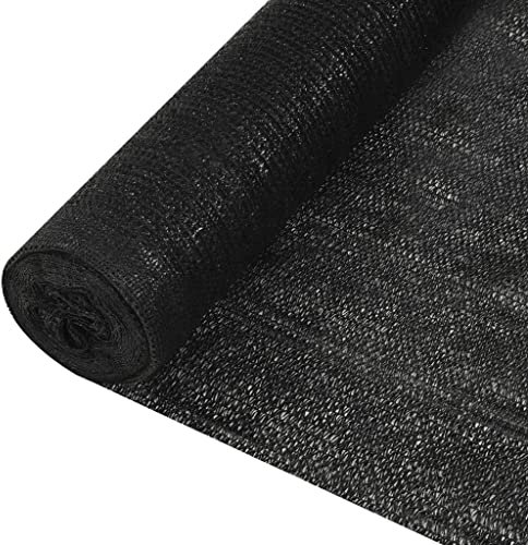 vidaXL Zaunblende Tennisblende Sichtschutz Zaun Netz Schattier Gewebe Windschutz Schattiernetz Garten Balkon Terrasse Schwarz 1,2x10m HDPE 195g/m²