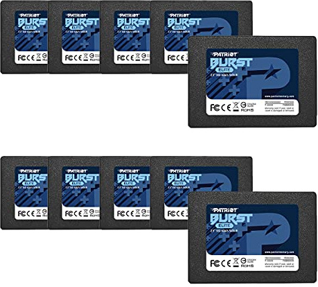 Patriot Memory Paquete de 10 unidated SSD Disco Sólido Interno 2.5 SATA III Interno 240GB Burst Elite 6 Gbps