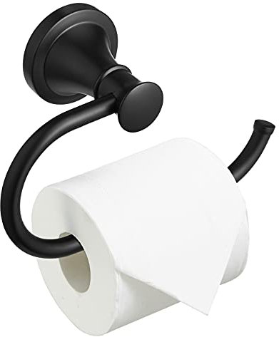 BESy Matte Black Toilet Tissue Paper Holder Matte Black Bathroom Accessories Toilet roll Paper Hanger, Wall Mounted, Rustproof