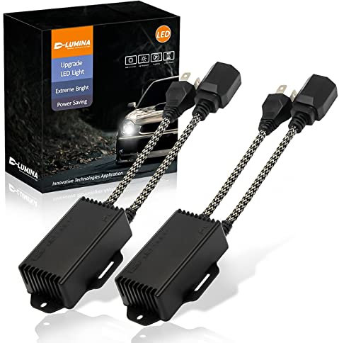 D-Lumina LED-Leuchtmittel H4 Decoder Widerstand, Canbus-Fehler, Warnung, Canbus-Warnung, Anti-Blitzer, Adapter, Warnung, Kondensatoren, Verteiler, H4/9003/HB2 (2 Stück)