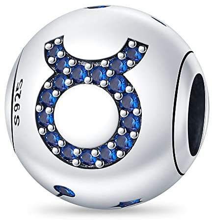 Pandach Damen Charm Anhänger Sternzeichen für Armband 925 Sterling Silber 12 Sternbilder Charms Beads passend für Pandora Armband, Kompatibel mit Europäischen Armband und Halskette für Frauen Mädchen