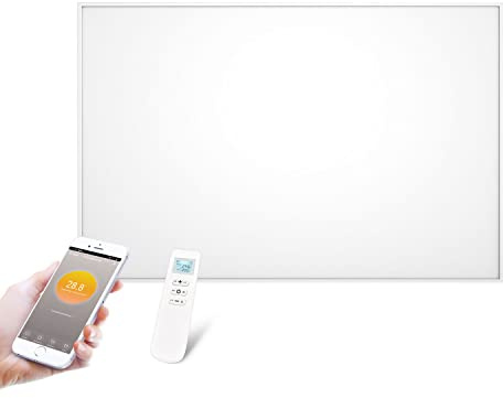 Infrarotheizung mit Thermostat | Fernbedienung und App Steuerung | BLANK 700W (120,5 x 60,5cm) | Infrarotheizkörper Elektroheizung Wandheizung Heizkörper elektrische Heizung Infrarot Heizpaneel