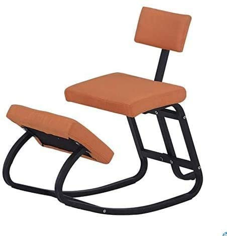 BIRLD Sonnenliege Gartenstühle Faltbarer Liegestuhl Ergonomischer Kniestuhl Bürostuhl aus Metall mit Rückenlehne und Armlehne Baumwolle Leinen Körperhaltungskorrektur Kniehocker Orthopädischer Hoc
