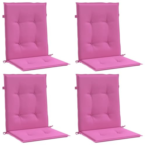 vidaXL Niedriglehner-Auflagen 4 STK. Rosa Stoff