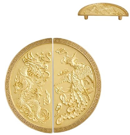 Schrankknöpfe, Schubladengriff, Schubladengriffe, chinesischer Stil, Satin-Messing, Knöpfe und Griffe, Schrank, Schuhschrank, Weinschrank, Schublade, Antikgold, kleiner Griff, bronzefarben, Durchmesse