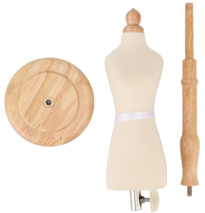 Weibliche Schaufensterpuppen-Torso-Kleiderform mit Höhenverstellbarem Ständer, Holzsockel, Einfache , Robust und Langlebig, Tragbar, Buchenholzmaterial für die