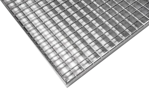 B2 Norm Gitterrost Pressrost verzinkt 600x1200x25mm Masche 30/30 T-Profil