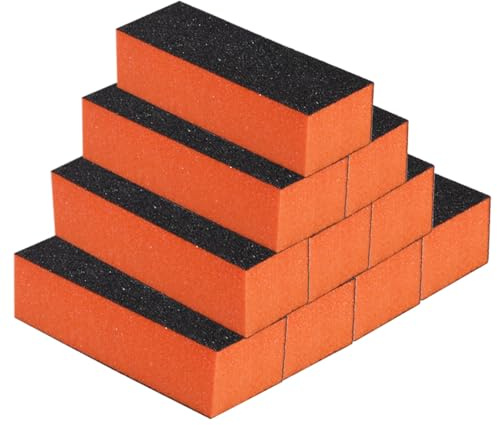 PROFICO Nagelpolierblock Buffer 100/100-10 Stück - 4-Seitig Feilblock Nagelfeile - Nagelfeile für Maniküre Pediküre und Nagelmodellage Buffer Schleifblöcke Professionelle Nagelfeile Bloc