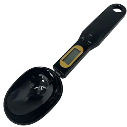 1 Piece Electronic Measuring Spoon - Kitchen Electronic Scale with LCD Display - Graduated Measuring Spoon (Black)