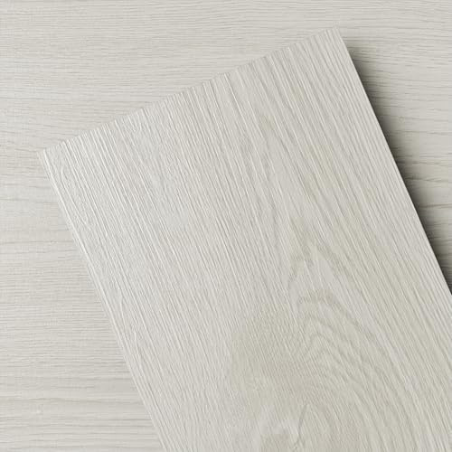 GreenFullHouse Peel and Stick Floor Tiles Laminatboden mit DIY-Installation,2.0mm dick 36 Planken Anti Sctrach für Badezimmer Flur Bodenplanken(5.02m²,Weiße Eiche)