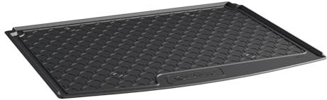 AROBA GL1837 Design Kofferraumwanne kompatibel mit Jeep Compass ab BJ. 12.2021> für variablen Ladeboden Oben/unten Kofferraummatte passgenau mit erhöhtem Rand Farbe schwarz