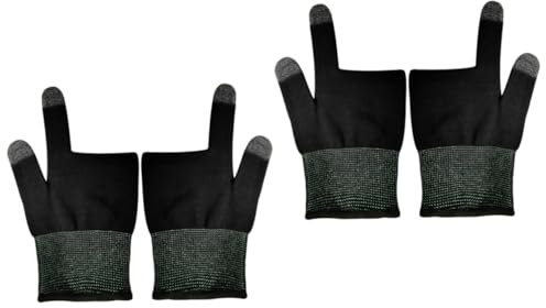 Supvox 2paare Gaming-Handschuhe Atmungsaktive Fingerhandschuhe Für Gamer Komfortable Spielhandschuhe Für Winter Und Outdoor-aktivitäten Mit Rutschfester Beschichtung