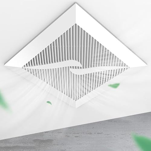 ICEMOB Aspiratore Bagno con Valvola di Ritegno,Ventola Aspirazione Soffitto 220 M³/H,Estrattore Aria Silenzioso per Toilette,Cantina,Cucina,Pannello Ignifugo in ABS,12 Inches