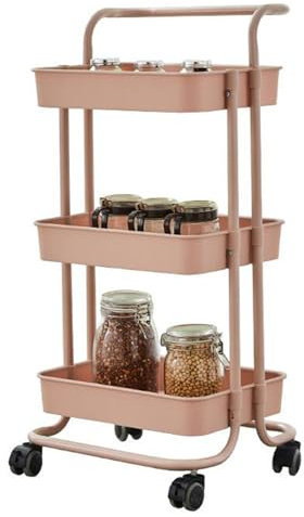 GXXINGIN YS Bodenstehender Snackhalter, rollender Vorratsschrank-Allzweckständer für Wohnzimmer, Küche und Büro, Multifunktionsregal für Drogerien, Kassentische, Supermärkte (Farbe: Pink)