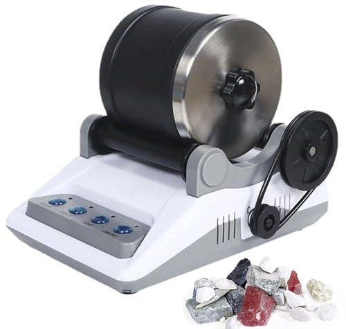 Rock Tumbler Polierer Kit - Professioneller elektrischer Edelsteinschleifer mit Timer-Tasten, abnehmbarer DIY-Steinpolierer für alle Altersgruppen
