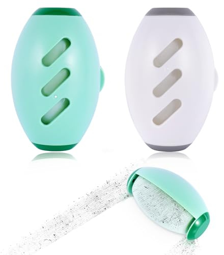 TPTGIAR 2PCS Reusable Lint Roller, Washable Lint Rollers for Clothes, Portable Clothes Roller Sticky, Reusable Pet Hair Remover for Carpet Rugs Stairs Bedding and Sofa(Green,White)
