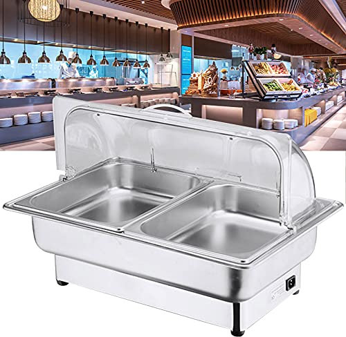 Stainless Steel Electric Chafing Dishes - 9L & 13L Commercial Buffet Server with Cover, Adjustable Temperature for Long-lasting Food Warmth, Ideal for Parties and Buffets