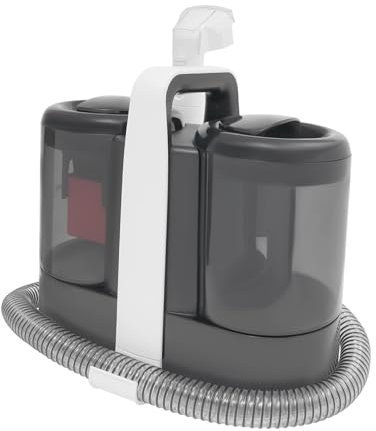 Susoso Nettoyeur de tapis, machine de nettoyage de tapis 600 W Aspirateur à laver avec 2 têtes de brosse Design visible 3 en 1 pour les services de ménage Blanc + Noir