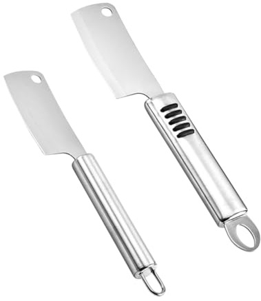 PRETYZOOM 2piezas Mini Cuchillo De Acero Inoxidable Cuchillo Para Queso Para Mantequilla Para Cortar Quesos y Postres Cocina