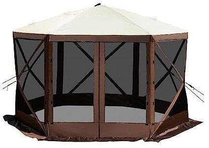 Pop-up-Camping-Pavillon, Camping-Überdachung, 6-seitig, 12 Zoll X 12' / 10' X 10' Sonnenschutzzelte & Überdachungen Camping & Wandern für Anfänger zum Selbermachen(10 x 10 ft)