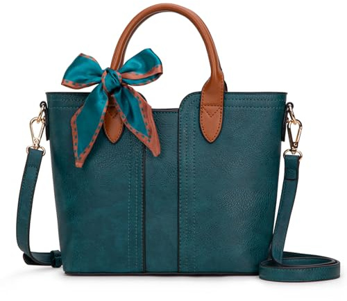 Montana West Small Tote Bags for Women Small Crossbody Purse Cute Satchel Handbag with Detachable Strap Blue MWC-585LKB