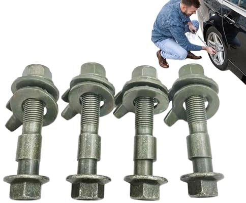 Boulon à came de 12 mm boulons de carrossage réglables boulons d'angle de carrossage à roue 4x vis excentriques kit de boulon de carrossage réglable pour voiture
