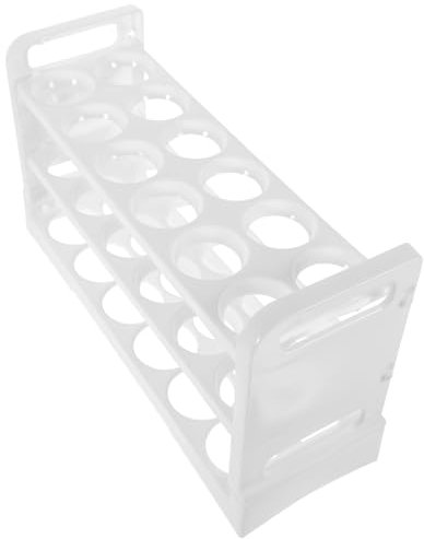 Tofficu Soporte para Almacenar Huevos Transparente Pet, Estante de 3 Capas para Refrigerador, Organizador para 36 Huevos, Protección Eficaz para Puerta de Nevera, Uso en Cocina,