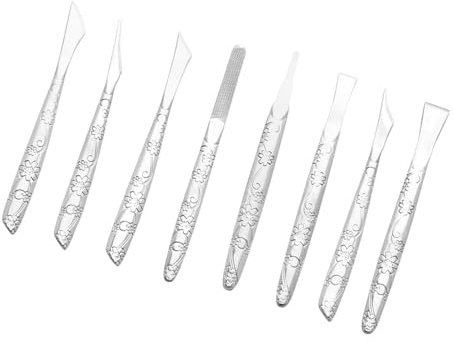 Juego de 8 cuchillos de tallado de cuero, herramientas de corte de cuero con mango antideslizante, acero inoxidable, ideal para entusiastas del bricolaje