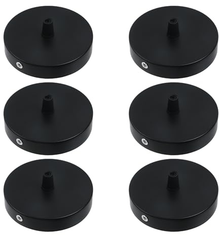 Geesatis 6Pcs Light Canopy Kit,Black Modern Pendant Light Canopy