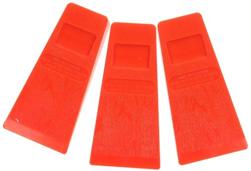 SUPVOX 3 pièces Coins de Fente pour Abattage Arbres Cales Durables pour Coupe de Outils de Menuiserie Pratiques pour Contrôle de Direction Orange