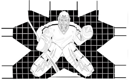 Chatonshen Hockey Zielscheibe Torwand Netz Goalie Schussziel Aus Strapazierfähigem Oxfordmaterial Winddicht Leicht zu Montieren für Eishockey, S