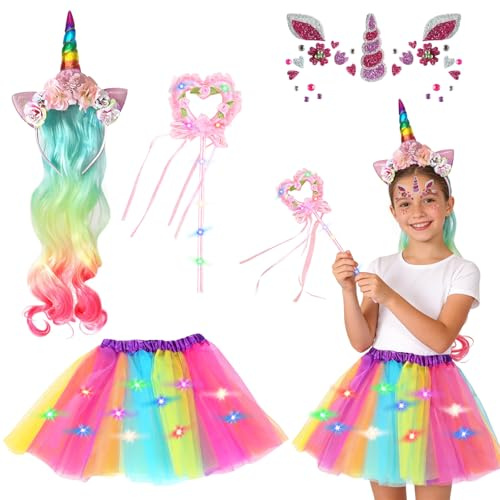 Dongcill Karneval Einhorn Kostüm Set