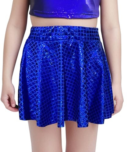 Kinder-Cheerleading-Rock Mit Pailletten Und Schnittdesign, Mädchen Tüll Rock Weiß Faschingskostüme 2026 Dress Blauer