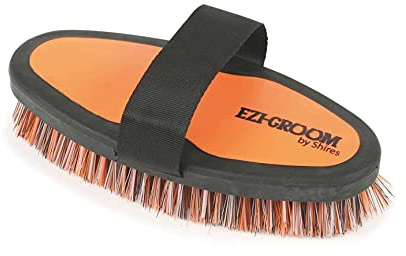 Shires Equestrian Ezi-Groom Grip Horse Body Brush (Orange)