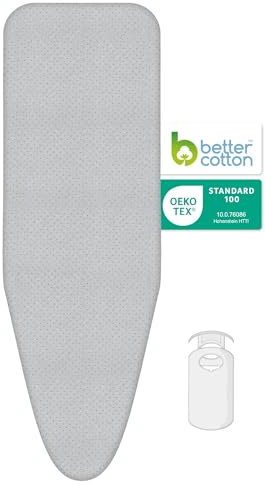 LaundrySpecialist Bügelbrettbezug mit Hitzereflexion – schnelleres Bügeln – für Bügelbretter Größe L - Breite 38-45 cm und Länge 120-125 cm - Ideal für Glatte Wäsche ohne Falten! - Made In EU