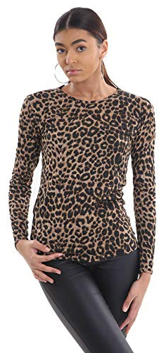 Top Fashion18 Women Leopard Print Long Sleeve T-Shirt