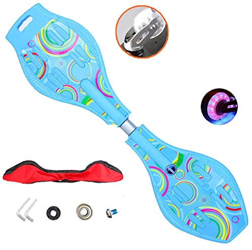 YEENUO Shortboard Skateboard Cruiser Caster Board 34 X 8 - 2 Räder Radical Intensive Acceleration Waveboard - mit 360 Grad Caster Trucks und rutschfester konkaver Plattform - tragbarer leichter Sk