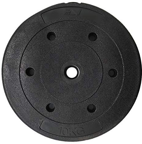 SportVida Hantelscheiben aus Kunststoff Gewichte Scheiben 5kg 10kg 20kg Gewichtsscheiben 26mm Bohrung (10)