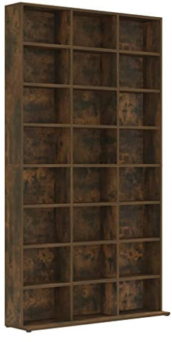 Makastle Regal DVD CD Rack Medienregal Medienschrank Aufbewahrung Standregal Schrank Möbel mit offenen Fächern, Ständer Aufbewahrung Chart, 102x23x177,5 cm (Wandhalterung)