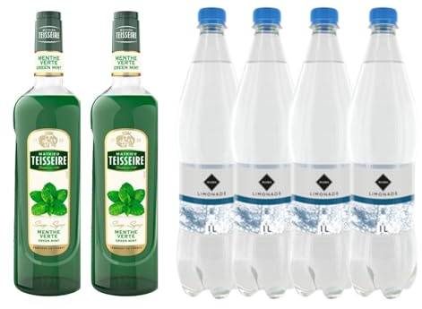 Lot Sirup & limonade :Sirup Teisseire - Minze (2x1L) – Rioba-limonade (4x1L)
