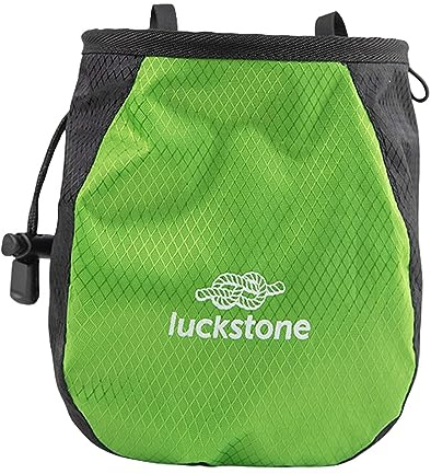 Qianly Kletterzubehör Tasche mit Gürtel, Aufbewahrung für Kreide, Beutel für Sport, Grün