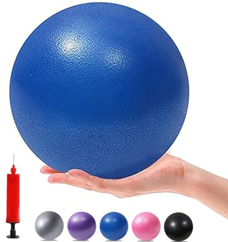 XIECCX Mini Yoga Balls 6 Inch Exercise Pilates Therapy Balance Bender Ball Barre Equipment for Home Stability Squishy Training with Pump(Blue)