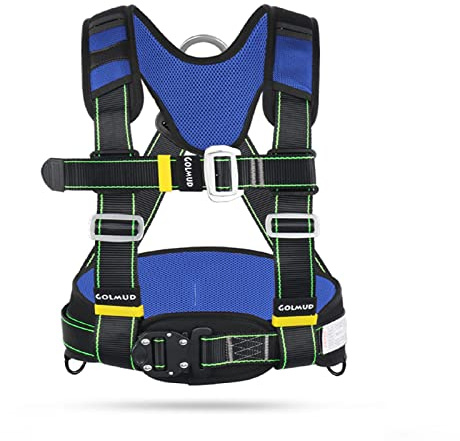 SwaYve Arnés para Trabajar en Altura, Arneses de Seguridad para Escalada de Medio Cuerpo con Detención de Caídas, Protección Del Cinturón de Seguridad para Trabajos Aéreos en el Techo/Blue/a