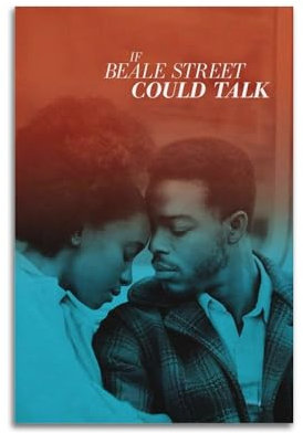 ZaMouss Poster de film If Beale Street Could Talk - Impression sur toile - Décoration murale pour salon et chambre à coucher - 30 x 45 cm - Style sans cadre