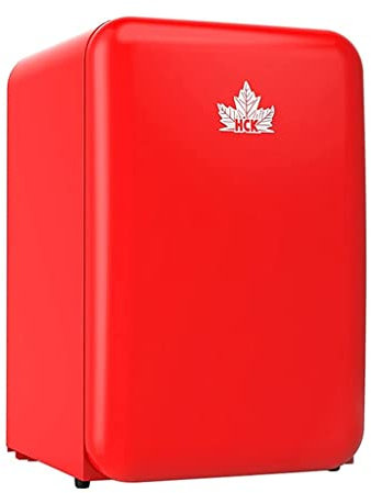 Suuim Refrigerador De Vino, Enfriador De Vino Retro De Doble Zona, Refrigerador Doméstico De Vidrio Templado De Una Sola Puerta, Bodega Independiente 107L (Beige 55 * 58 * 84 Cm)