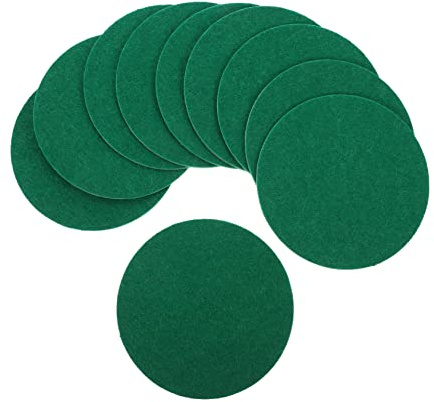 10 Pezzi Di Toppe Per Pusher Da Air Hockey Accessori Sostitutivi Per Tavolo Da Gioco Feltro Verde Per Esperienza Di Gioco Ottimale