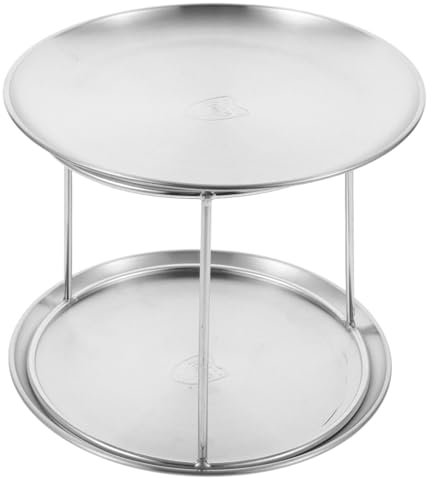 Cabilock Plateau Fruits De Mer en Acier Inoxydable Double Niveau Présentoir Buffet pour Huîtres Crevettes Et Crabes Support De Service pour Réceptions Familiales Et Restaurants