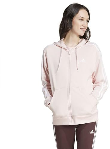 adidas Essentials 3-Stripes French Terry Regular Full-Zip Hoodie Maglia di Tuta, Sanpin, XXL Donna