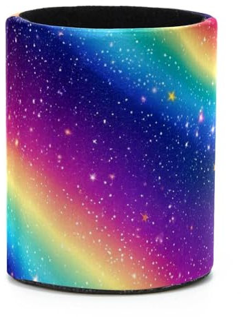 Rainbow Galaxy Pretty Desk Pen Holder, Pencil Pen Desk Organizers, Pencil Holder Pencil Case Cup Pencil Bag for Desk Office Pen Case for School, Kids